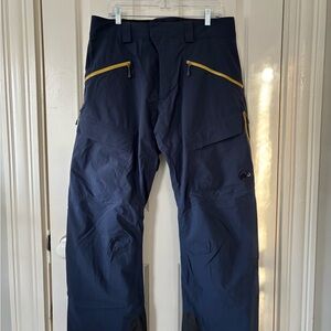 Mammut Navy Snowpants with Yellow Accents